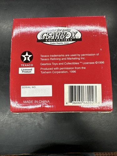 CAJA DE CAMBIOS 66002 TOKHEIM BOMBA DE GAS RÉPLICA TEXACO SKY CHIEF EDICIÓN LIMITADA BANCO DE MONEDAS - Imagen 11 de 12