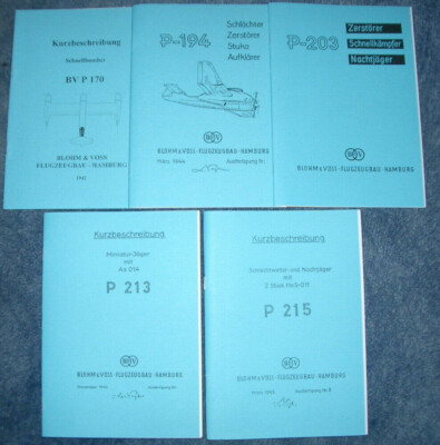 Luftwaffe short description Blohm & Voss BV P170, P194, P203, P213 & P215 from 1944-45