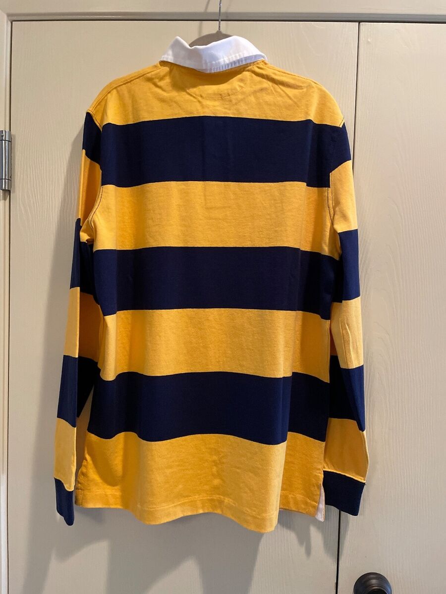 NWT RALPH LAUREN POLO ICONIC RUGBY SHIRT NAVY BLUE/YELLOW NWT RALPH LAUREN POLO ICONIC RUGBY SHIRT NAVY BLUE/YELLOW