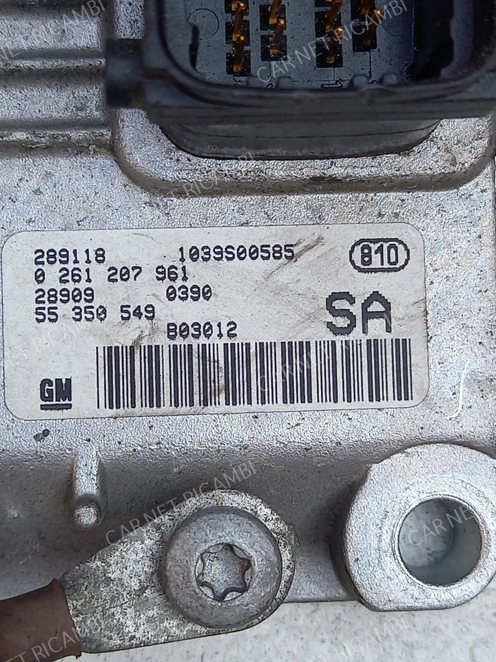 0261207961 BOSCH ME7.6H4 GM 55350549 SA CENTRALINA MOTORE ECU OPEL AGILA A 1.0 - Immagine 2 di 4