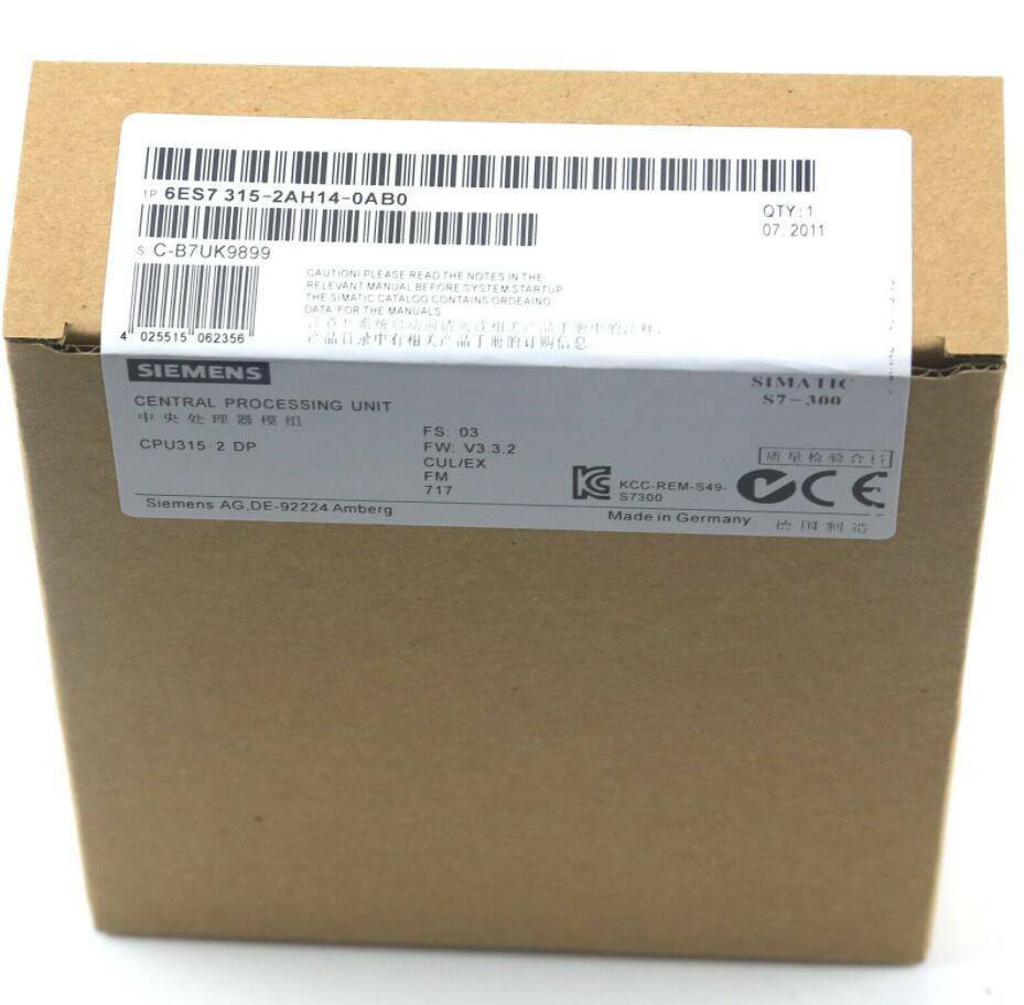 CPU Siemens 6ES7315-2AH14-0AB0 SIMATIC S7-300, Neuf, Origine Allemagne - Livraison Rapide