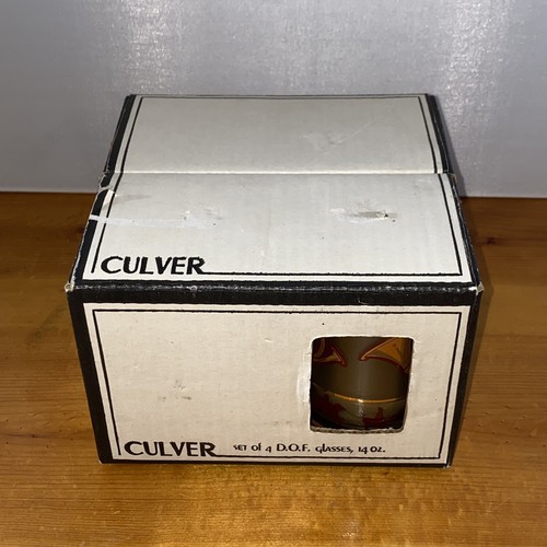 Vintage Culver 22K Gold Fox Hunt Highball Glasses Set of 4 MCM Barware Rare! - Picture 7 of 9