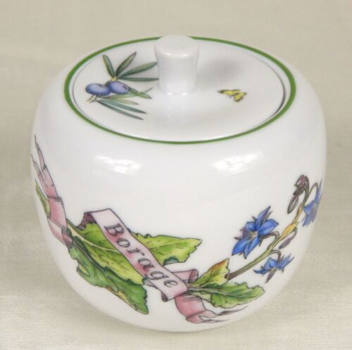 Royal Worcester COUNTRY KITCHEN Herbs Spices Porcelain Sugar Bowl w/ Lid