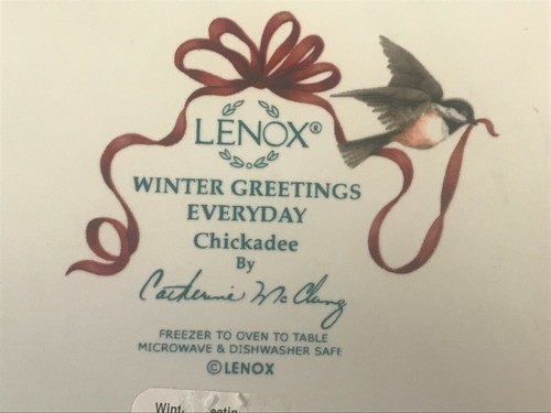 Lenox Wintergrüße Speiseteller Chickadee CH4702 - Bild 8 von 8