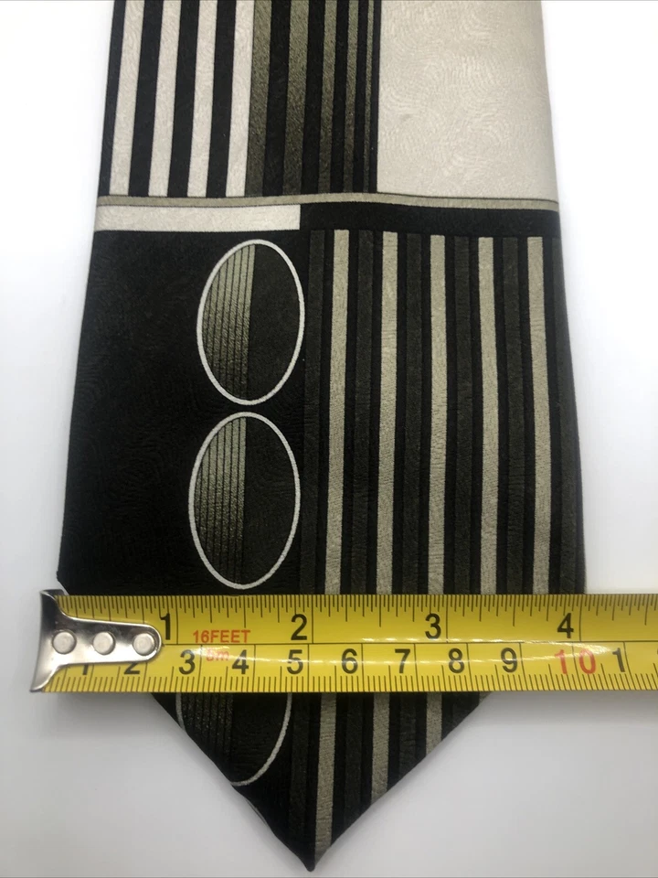 Corbata PIERRE BALMAIN Paris 57"x 4" Geométrica 100% Poliéster Foto 3 de 4