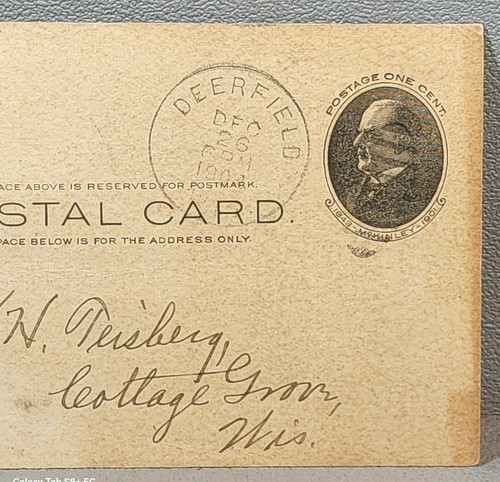 December 27, 1904 ~ U.S. Postal Card ~ Deerfield, Wisconsin ~ #-4722 - Picture 3 of 13