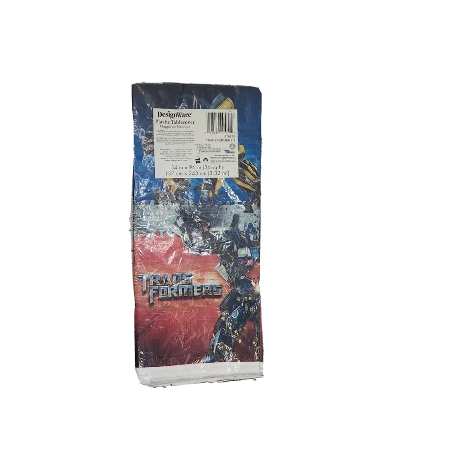 TRANSFORMERS 2010 Designware Póster Impresión PLÁSTICO FIESTA MANTEL 54x96" Nuevo Foto 3 de 4