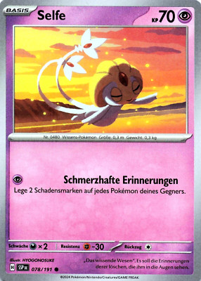Pokemon Karte Selfe SSP 078/191 Stürmische Funken Deutsch NM Psycho Rare