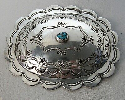 Hand Wrought Sterling Silver Vintage Native American Navajo Signed Concho Belt Old Hand Wrought Sterling Silver Vintage Native American Navajo Signed Concho Belt Old