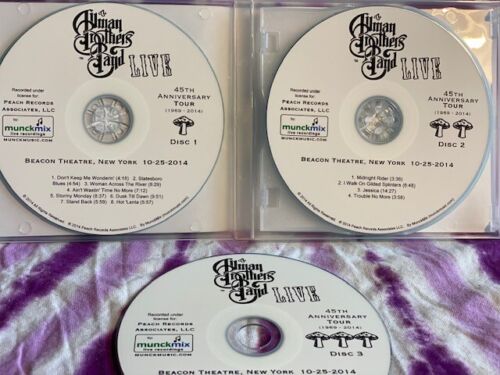Allman Brothers Band Live 10-25-14 Beacon Theatre NY 3 CD - Picture 3 of 4
