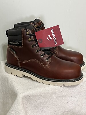 Men Wolverine Revival 6'' Round Composite Toe Waterproof Work Boot W241016 Rust