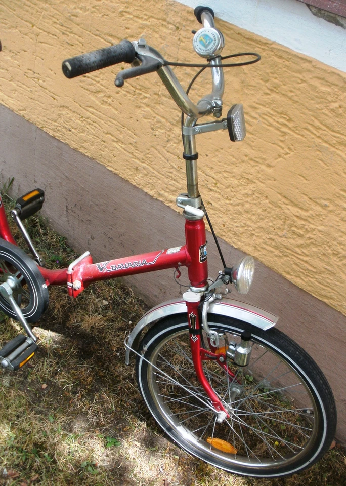 Vintage Klapprad Klappfahrrad Bavaria 20 Zoll rot Rahmenhöhe 44 cm; nur Abholung - Bild 2 von 4