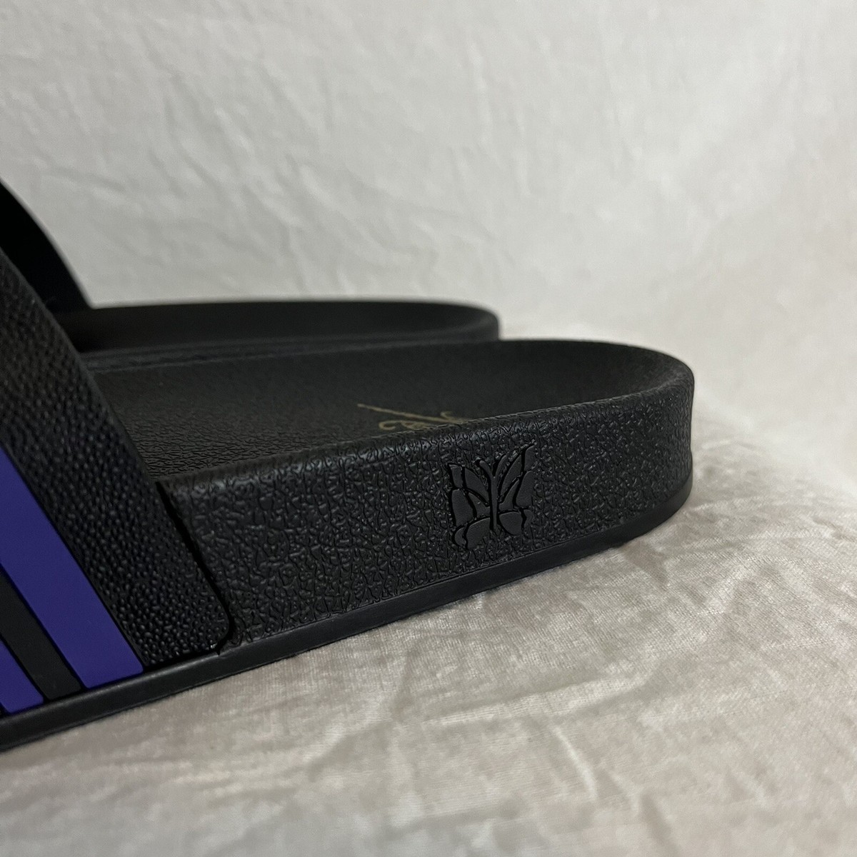 Needles Rubber Slide Black Purple Size 9 New Authentic | eBay