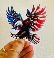 Bald Eagle American Flag Sticker Patriot USA Sticker Boat Car Bumper