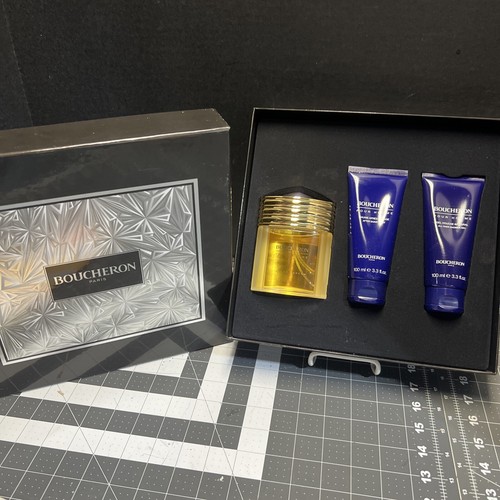 BOUCHERON POUR HOMME 3 PIECE GIFT SET EAU DE PARFUM SPRAY 100ML NIB