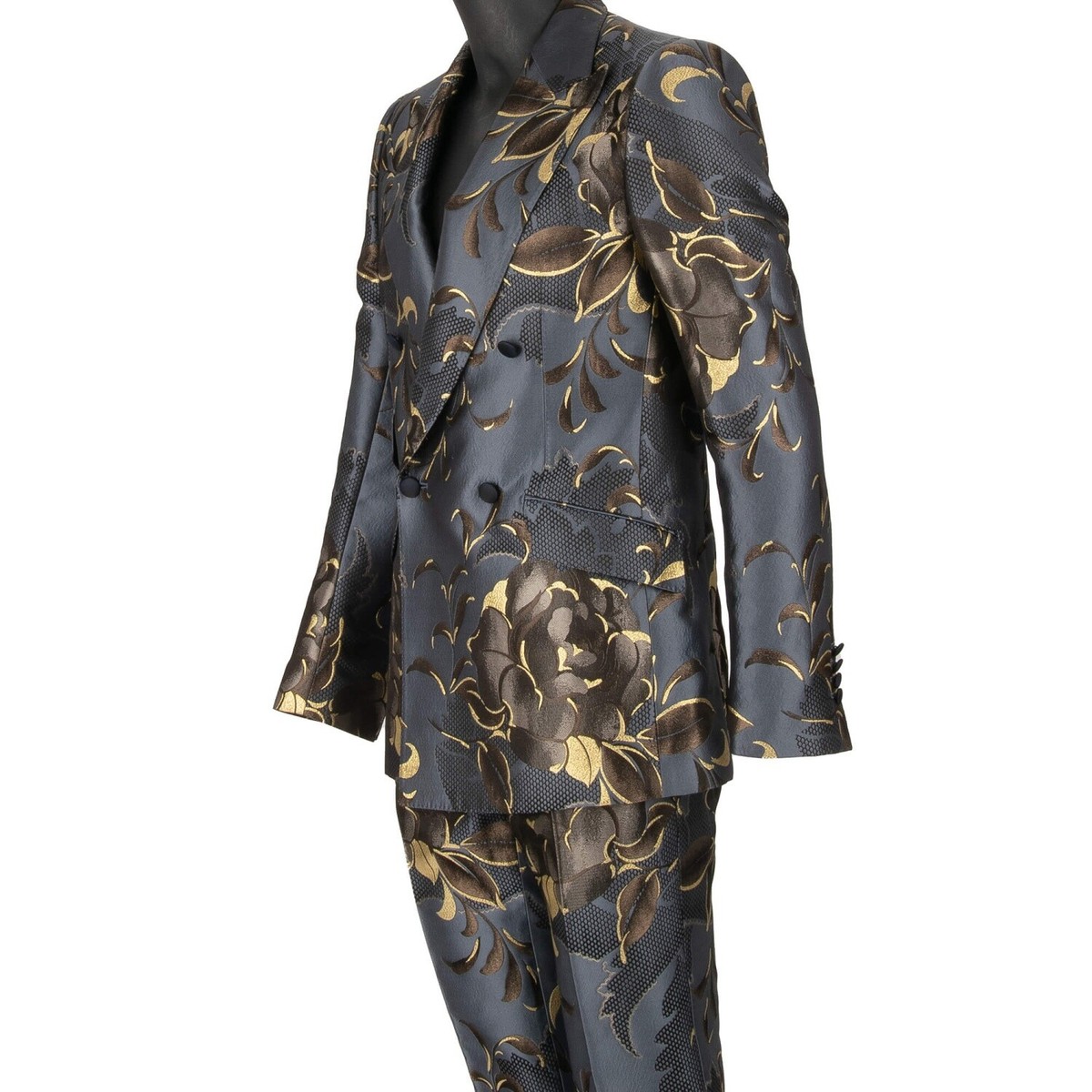 DOLCE & GABBANA SICILIA Flower Jacquard Suit Jacket Blazer
