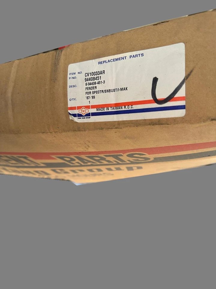 RH FENDER.87-89 CHEVY SPECTRUM/ISUZU I-MARK CV10033AR /94408451 Foto 3 de 4