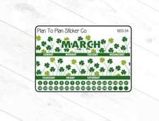 1003-3C March 8.5X11 Monthly View Kit Planner Stickers.