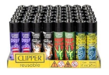 4 Clipper® Feuerzeuge groß Hip Hop Slogans #1  ganze Serie Lighter Sammler