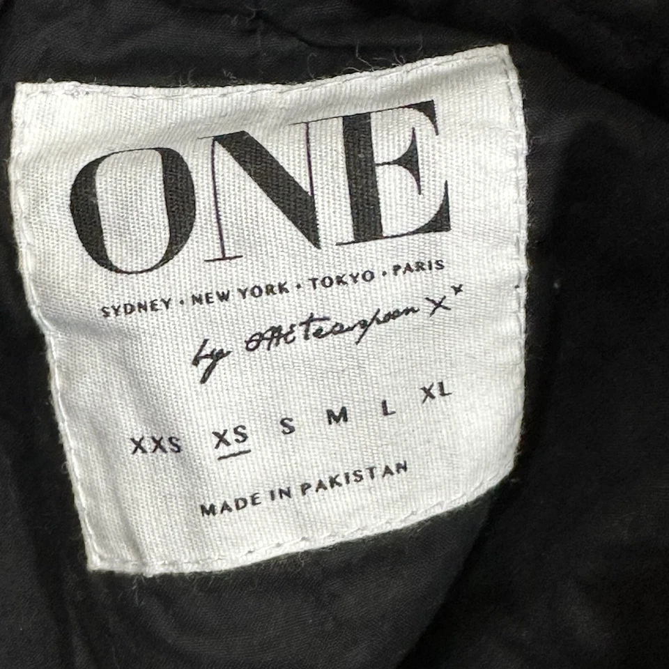 Pantalones Cortos One Teaspoon Cuero Genuino Hombres XS Negro Beige Colorblock Foto 2 de 4