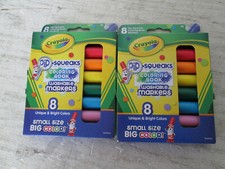 4 Sets Crayola 8 Pip-Squeaks Coloring Book Markers, Washable, NEW