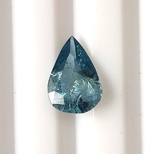 1.10 Carat Natural Blue Aquamarine Santa Maria Faceted 9.5X6.5 mm Pear Gemstone - Picture 2 of 5