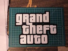 GTA Grand Theft Auto 3D printed art full title logo display