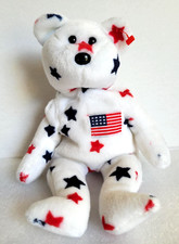 Ty Beanie Baby Glory the Bear DOB July 4, 1997