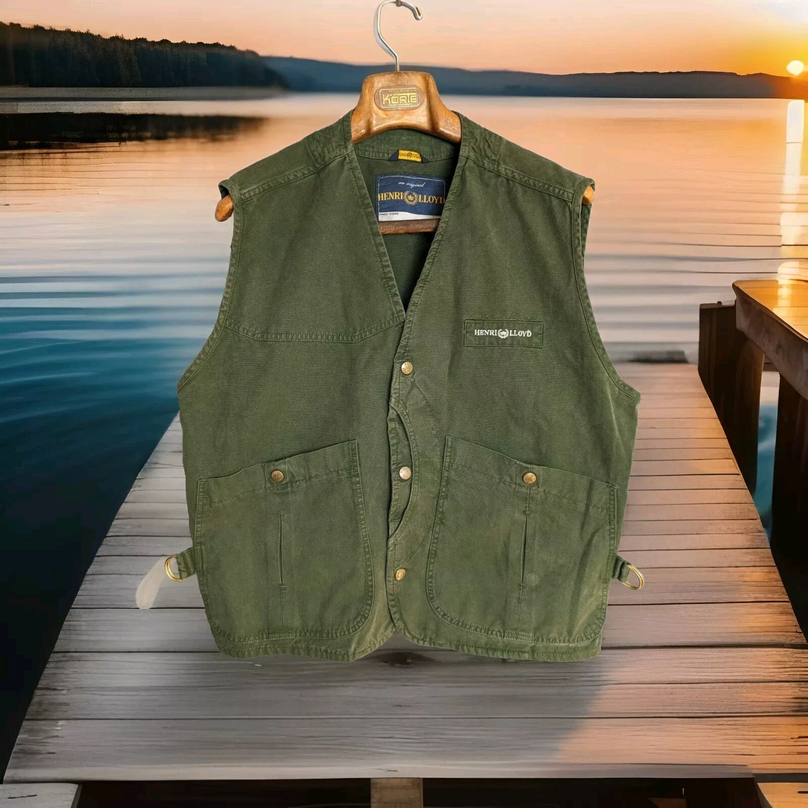 HENRI LLOYD VINTAGE TACTICAL TECHNICAL VEST 90s FISHING SHOOTING 90s WAISTCOAT M