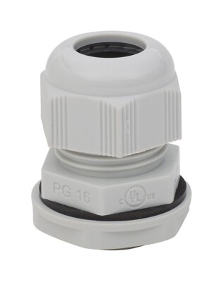 100 Pieces PG16 White Waterproof IP68 Connector Gland 10-14mm Dia Cable Lock-Nut