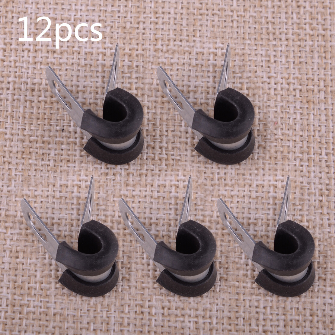 CAR Brake Pipe Clips Rubber Lined P Clips Holders 3/16 (4.7mm) Lines