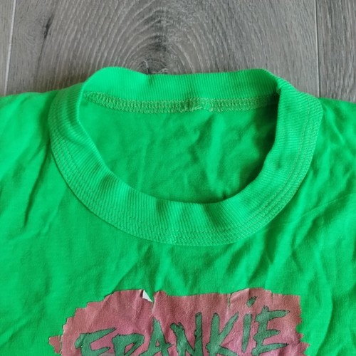 Vintage Frankie Goes To Hollywood Shirt S Lime Green Single Stitch Cotton Crew - Picture 5 of 17