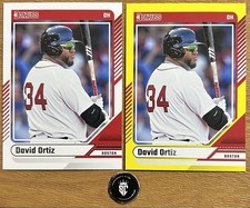 Lot Of 2 David Ortiz 2024 Panini Donruss Baseball #47 - 1 Yellow Flood & 1 Base