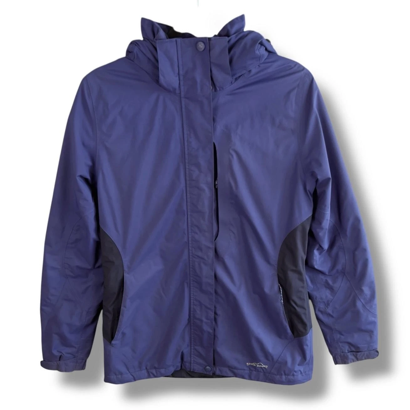 Eddie Bauer Jacket Mens Medium Purple Weatheredge Waterproof Hooded Winter Coat