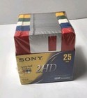 Sealed Sony 2Hd 3.5” Diskettes 1.44Mb 25 Pack Ibm Micro Floppy