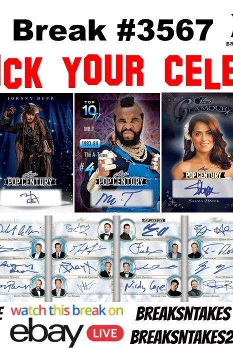 Break #3567: 2026 Leaf Pop Century Hobby 2 CASE (20 BOX) Celebrity Break