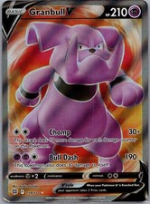 Granbull V 159/172 Ultra Rare Brilliant Stars Pokemon Holo Lightly Played