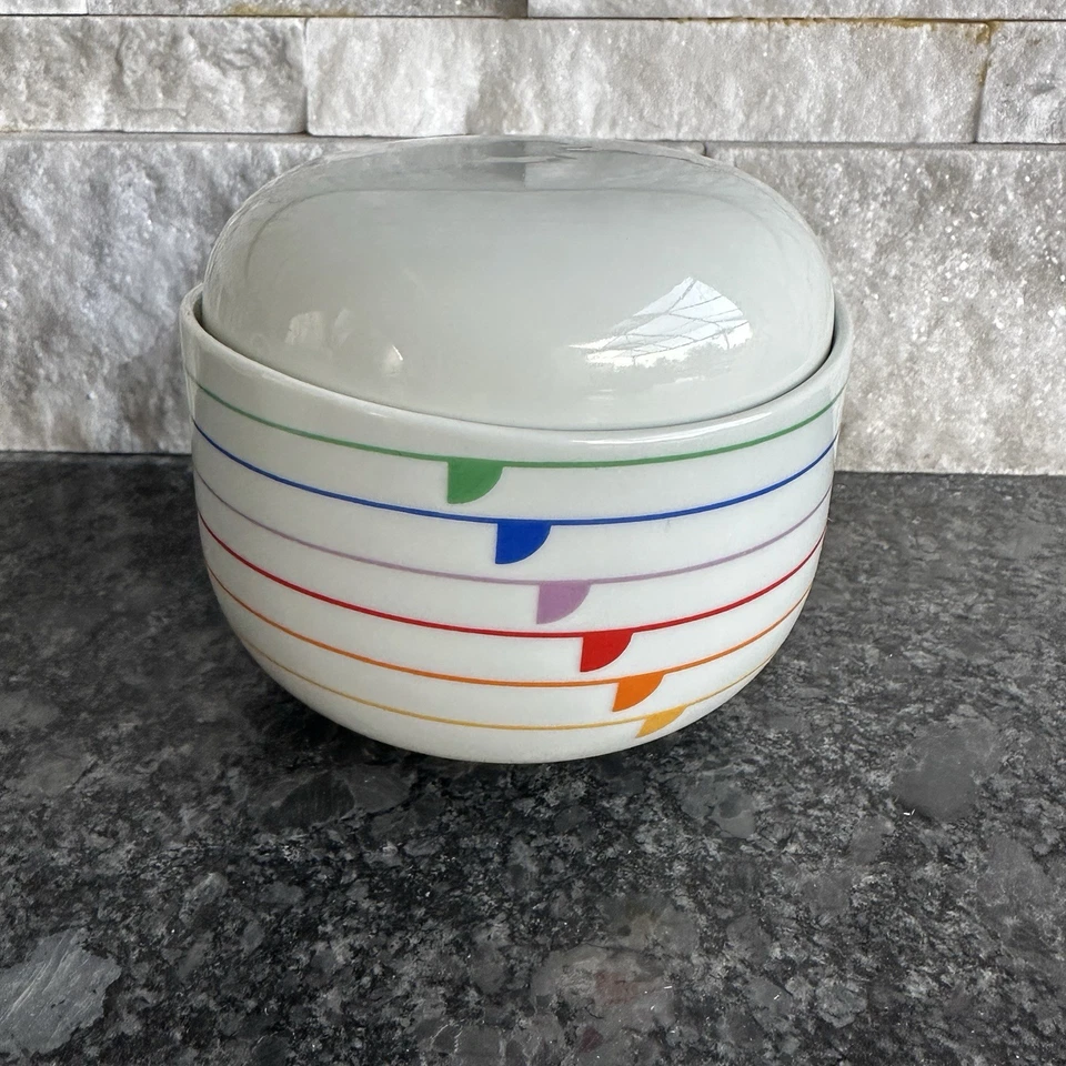 Block Vista Alegre Rainbow Harmony Sextet Creamer & Sugar Set Made In Portugal - Image 2 of 4