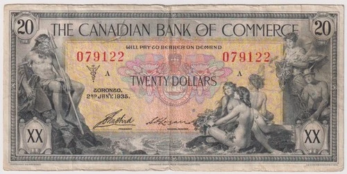 1935 $20 The Canadian Bank Of Commerce A Series F/VF inv#731