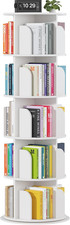 Rotating Bookshelf Tower 5 Tier,Spinning Bookcase, Revolving 360 Book Shelf Narr