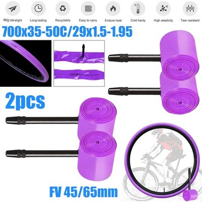 2x 45/65mm 700x35-50C Ultraleichter 46g Fahrrad-TPU-Innenschlauch für Rennrad-FV