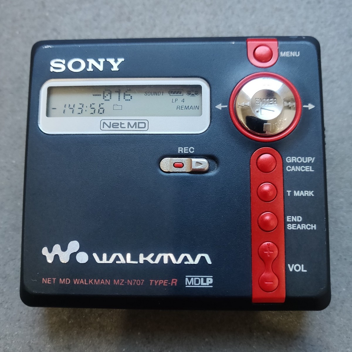 2002 Sony MZ-N707 Net MD Walkman Portable MiniDisc Player Type R