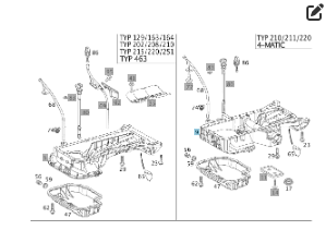 Mercedes-Benz A1130140702 Upper part of oil pan - engine crankcase M113 for ... - Picture 2 of 8