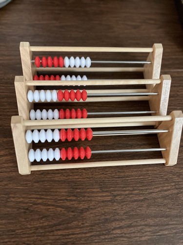 Set of Three Didex Rekenrek Math Manipulative Abacus Counting