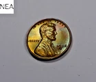 1938-S Lincoln Wheat Penny Cent ~ Gem BU rainbow toned ~ OBW Roll Coin ~ZW610
