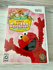 Sesame Street Elmo's A-to-Zoo Adventure Game NIB w/ Remote Cover Nintendo Wii