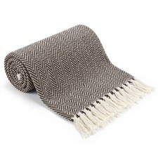 Image of EHC Throw Blanket, Large Throws for Sofas Bed Sofa Settee Couch Reversible Bed C