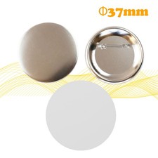 100 Sets/Pack 1-1/2" 37MM Metal Pin Back Button DIY Badge Making Parts