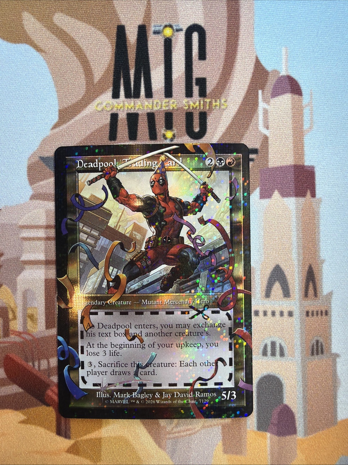 Deadpool Trading Card ✨ RETRO POOL PARTY FOIL ✨ MTG NM BONUS Secret Lair (7129)