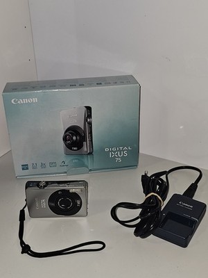 Canon Digital IXUS 75 / 7.1MP 2007 Digitalkamera  Kamera  Silber Neuwertig 30gb
